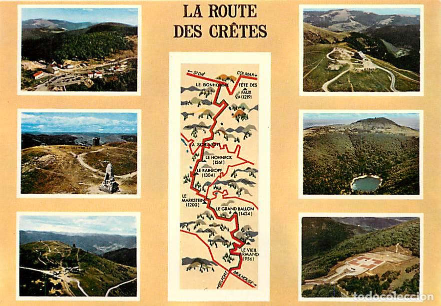 Postkarten: Francia - 88 - Vosges - La Route des Cr&ecirc;tes - Multivues - Carte G&eacute;ographique - Carte Neuve - CPM - V