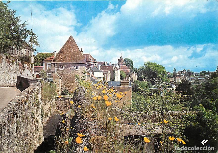 Postales: Francia - 89 - Avallon - La tour de l'Escharguet et le rempart - Fleurs - Carte Neuve - CPM - Voir S