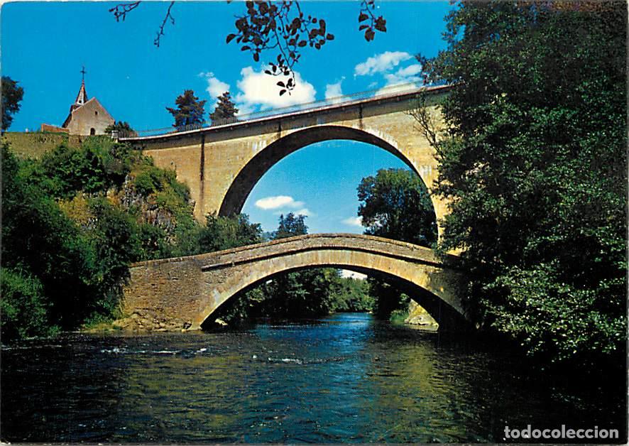 Postales: Francia - 89 - Pierre-Perthuis - Les deux ponts sur la Cure - CPM - Voir Scans Recto-Verso