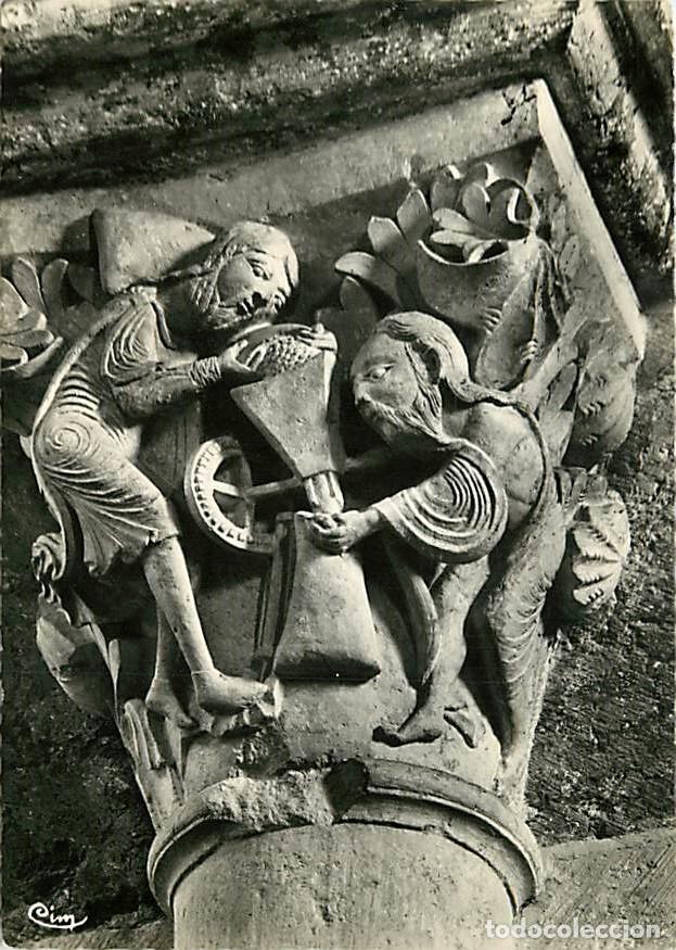 Postales: Francia - 89 - V&eacute;zelay - La Basilique Sainte Madeleine - Chapiteau : Le Moulin Mystique - Art Religi