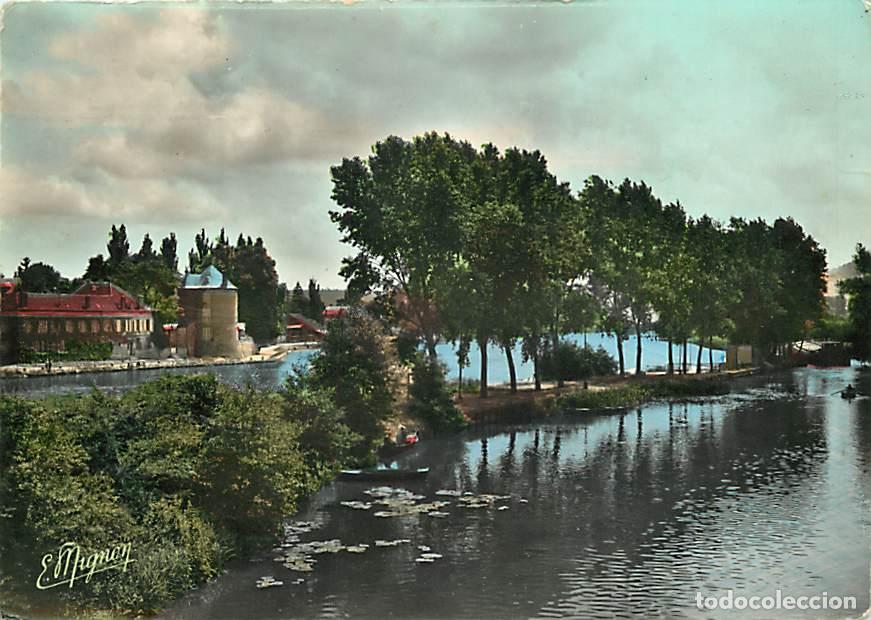 Postales: Francia - 89 - Villeneuve sur Yonne - &icirc;le d'Amour et Tour Bonneville - Flamme Postale de Villeneuve