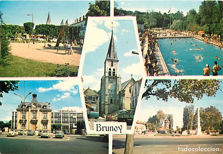 Cartes Postales: Francia - 91 - Brunoy - Multivues - Piscine - Automobiles - CPM - Voir Scans Recto-Verso