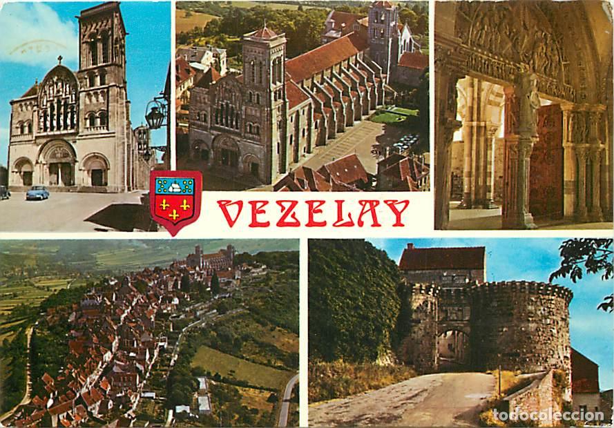 Postkarten: Francia - 89 - V&eacute;zelay - Multivues - Automobiles - Blasons - CPM - Voir Scans Recto-Verso