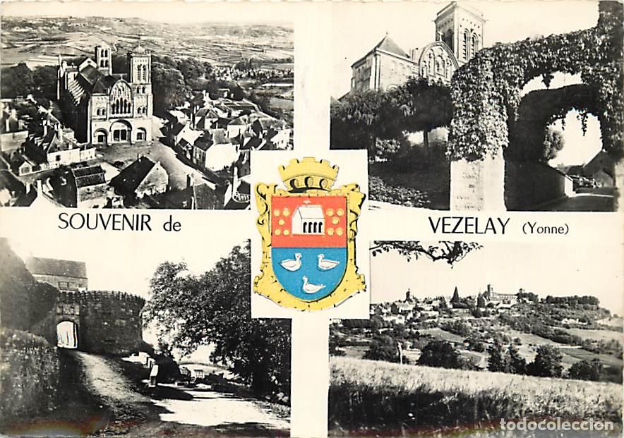 Postales: Francia - 89 - V&eacute;zelay - Multivues - Blasons - CPSM grand format - Flamme Postale de V&eacute;zelay - CPM -