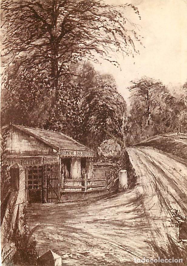 Postales: Francia - 92 - Meudon - Route foresti&egrave;re de la Garenne - Aquarelle de Andr&eacute; Giroire - Art Peinture -