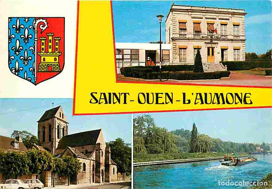 Postkarten: Francia - 95 - Saint Ouen l'Aumone - Multivues - Blasons - P&eacute;niches - Automobiles - Carte Neuve - CP