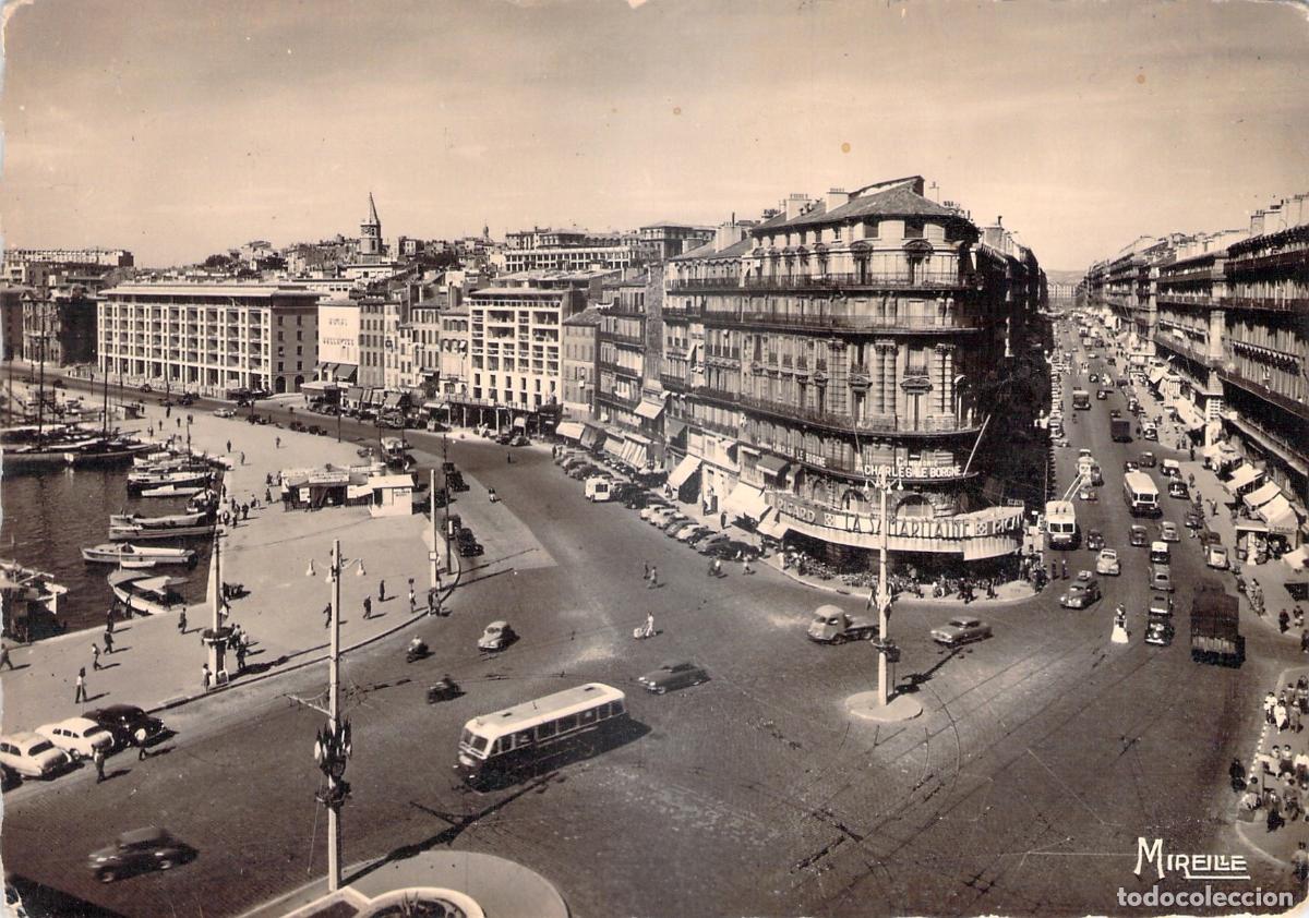 Postcards: Postal Marsella Francia, Quai du Port y Rue de la R&eacute;publique, Fotograf&iacute;a Verdadera