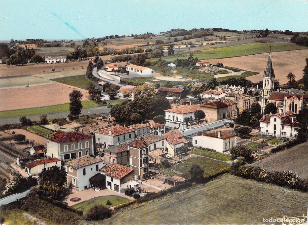 Postales: Postal Gontaud-de-Nogaret, Lot-et-Garonne | Vista Panor&aacute;mica A&eacute;rea Pueblo