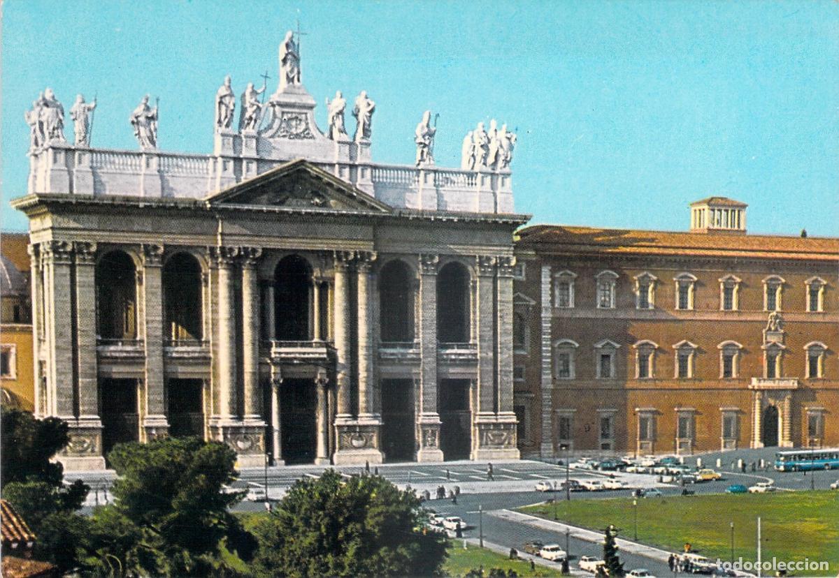 Postkarten: Postal Roma Bas&iacute;lica San Juan de Letr&aacute;n Fachada y Palacio de Letr&aacute;n Italia