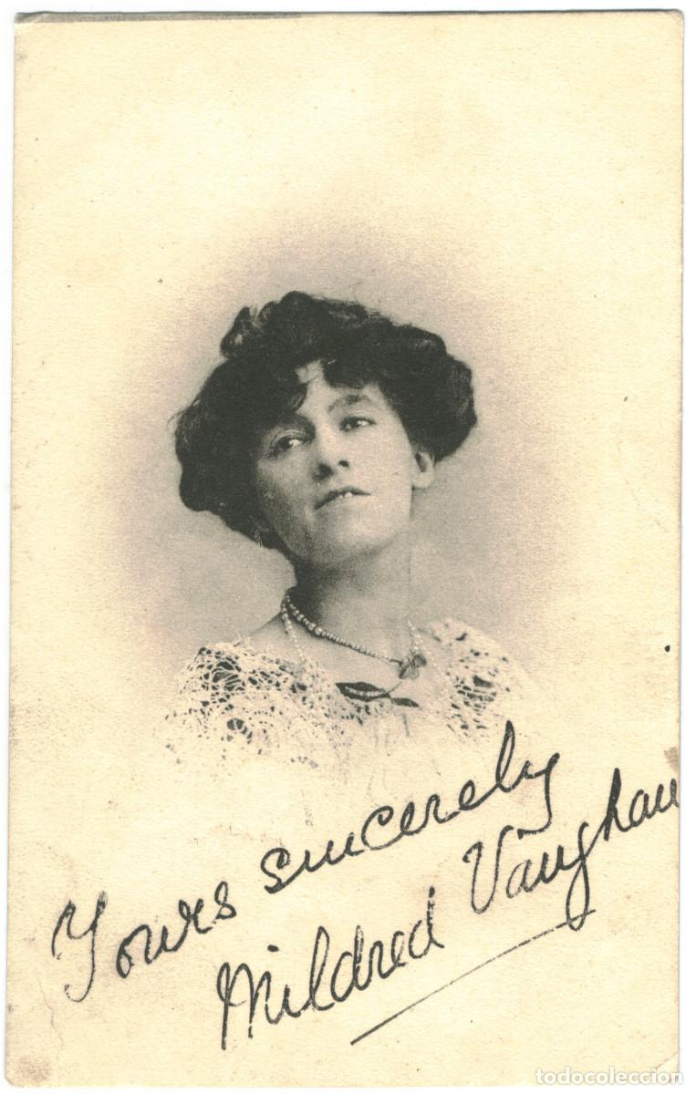 Postales: Actriz VAUGHAM, Mildred _ Firmada Signed - Foto 1