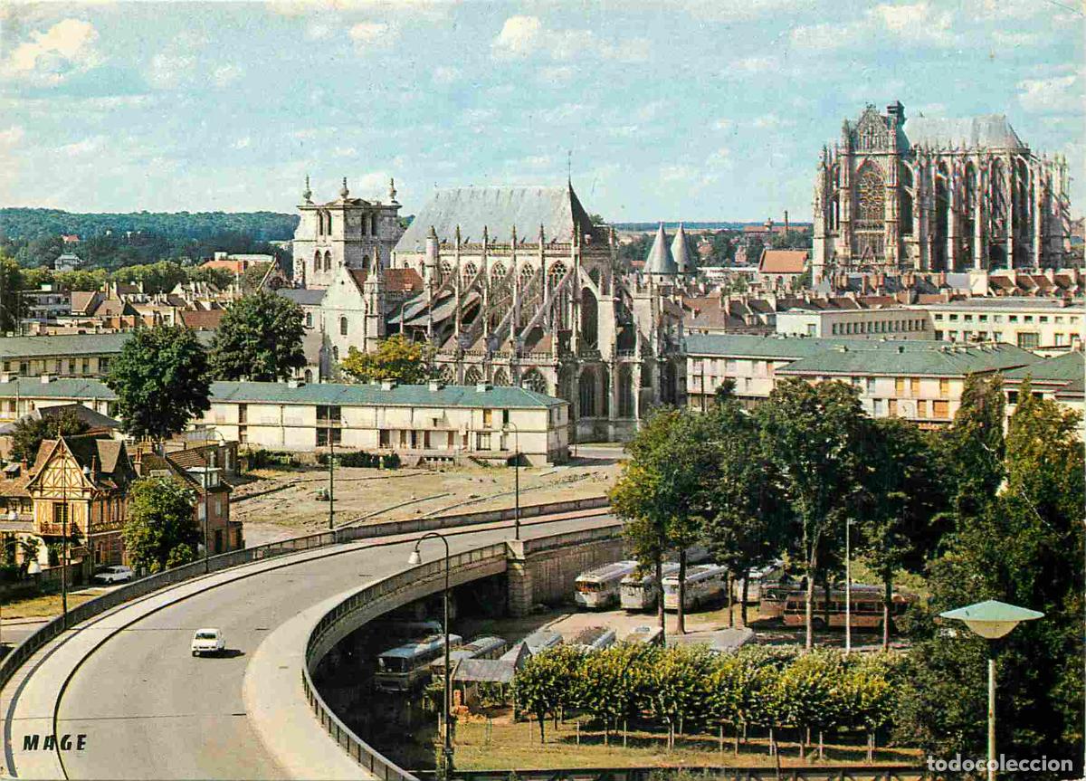 Postales: Francia - 60 - Beauvais - Vue panoramique - l'Eglise St-Etienne - les tours de l'ancien Ev&ecirc;ch&eacute; et la