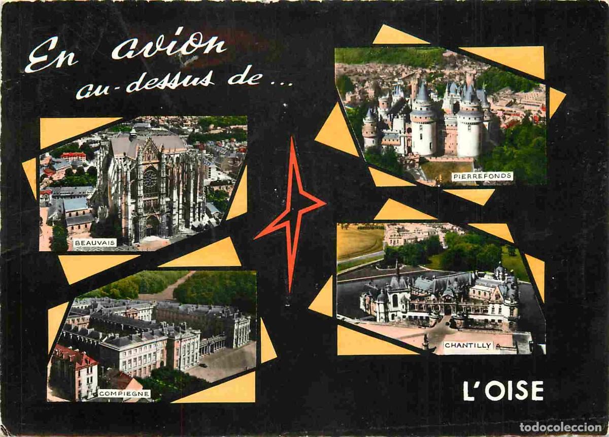 Postkarten: Francia - 60 - Oise - En avion au dessus de l'Oise - Multivues - Mention photographie v&eacute;ritable - C