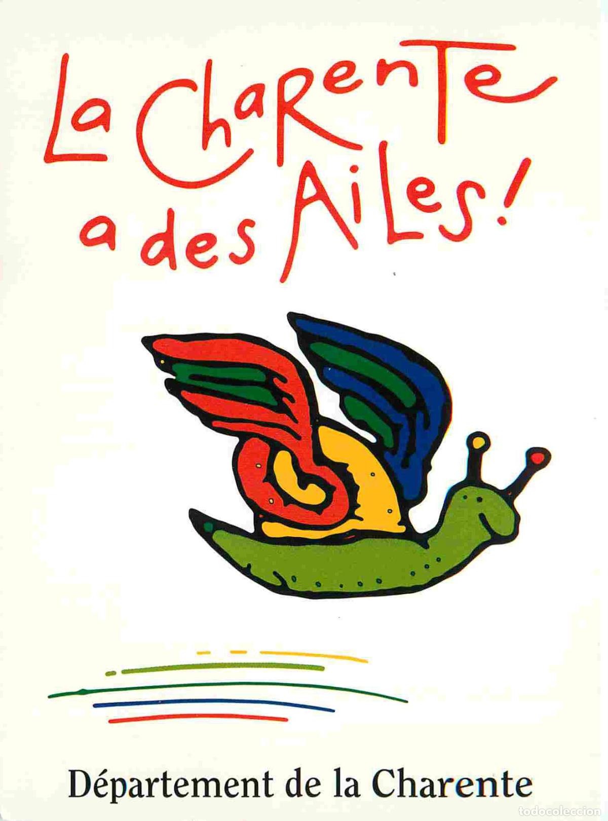 Postales: Francia - 16 - Charente - Carte publicitaire du d&eacute;partement de la Charente - La Charente a des ailes