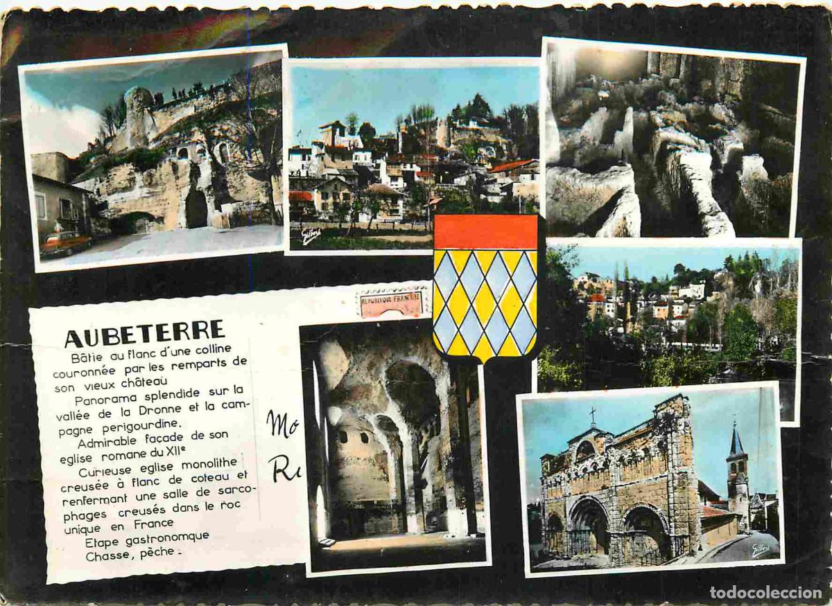 Postales: Francia - 16 - Aubeterre sur Dronne - Multivues - Blasons - Mention Photographie V&eacute;ritable - Carte d
