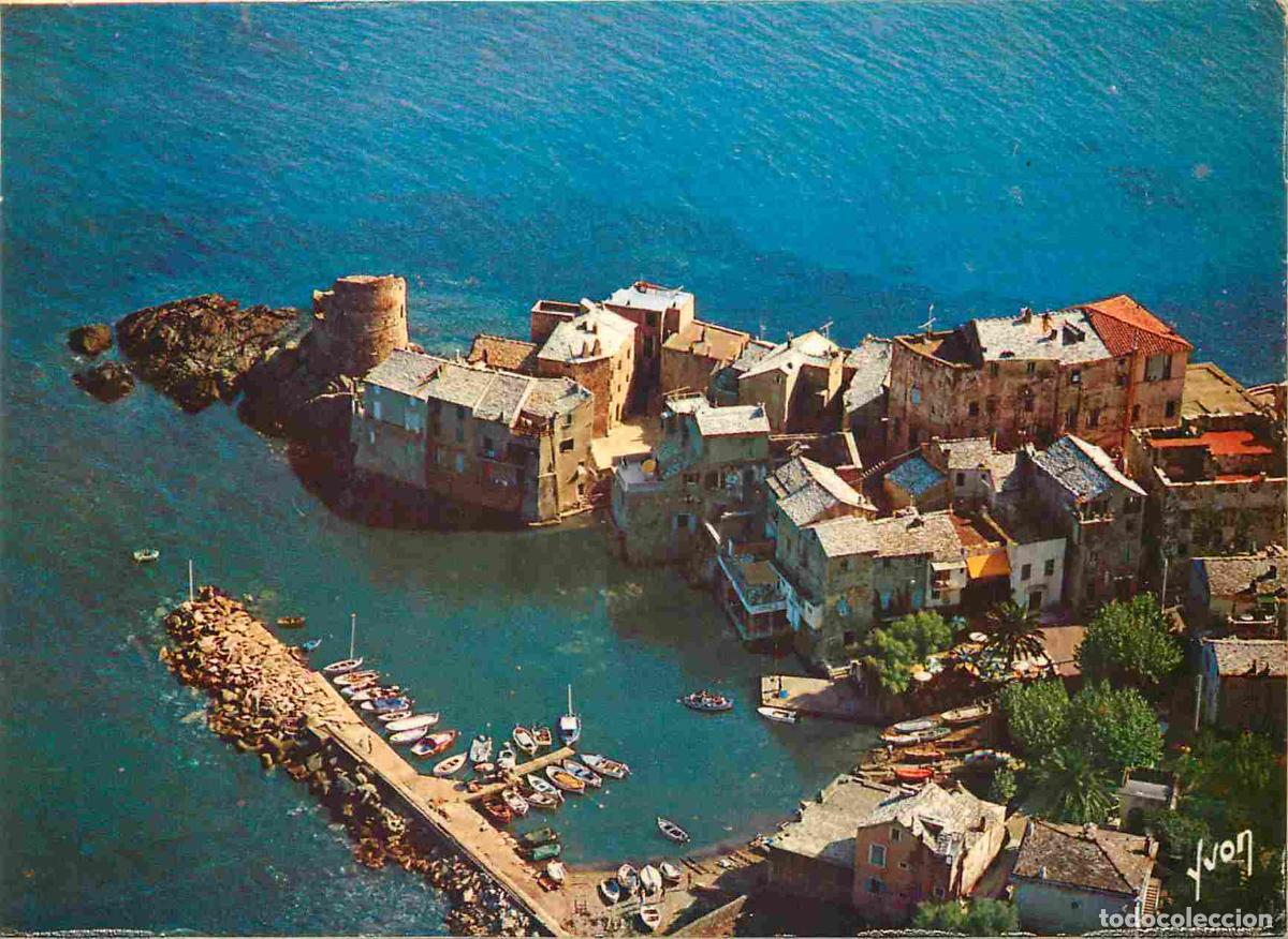 Postales: Francia - 20 - Erbalunga - Le petit Port et sa Tour sur son &eacute;percn rocheux - Vue a&eacute;rienne - CPM - Vo