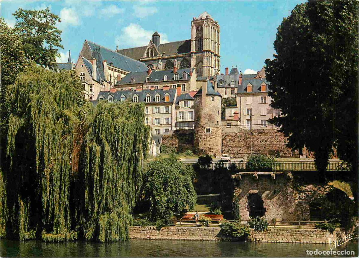 Postales: Francia - 72 - Le Mans - Les bords de la Sarthe l'enceinte gallo-Romaine - La tour Madeleine - Cath&eacute;