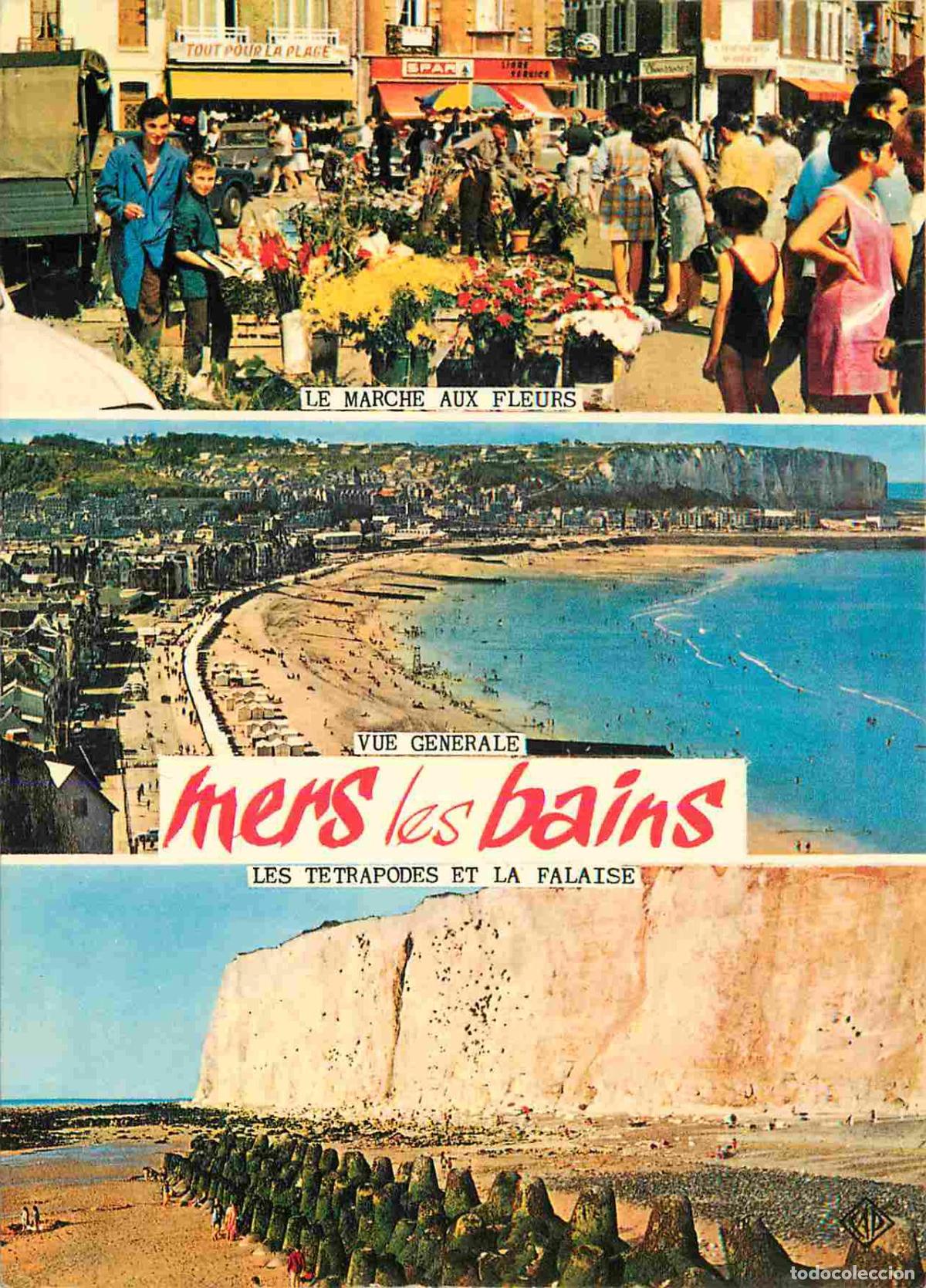 Postais: Francia - 80 - Mers les Bains - Multivues - Le march&eacute; aux fleurs - CPM - Voir Scans Recto-Verso