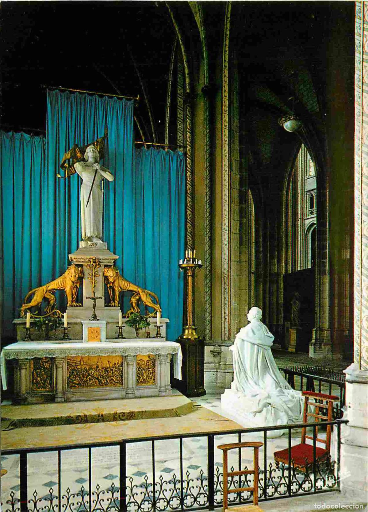 Postales: Francia - 45 - Orleans - Cath&eacute;drale Sainte-Croix - La chapelle Sainte-Jeanne d'Arc avec la statue du