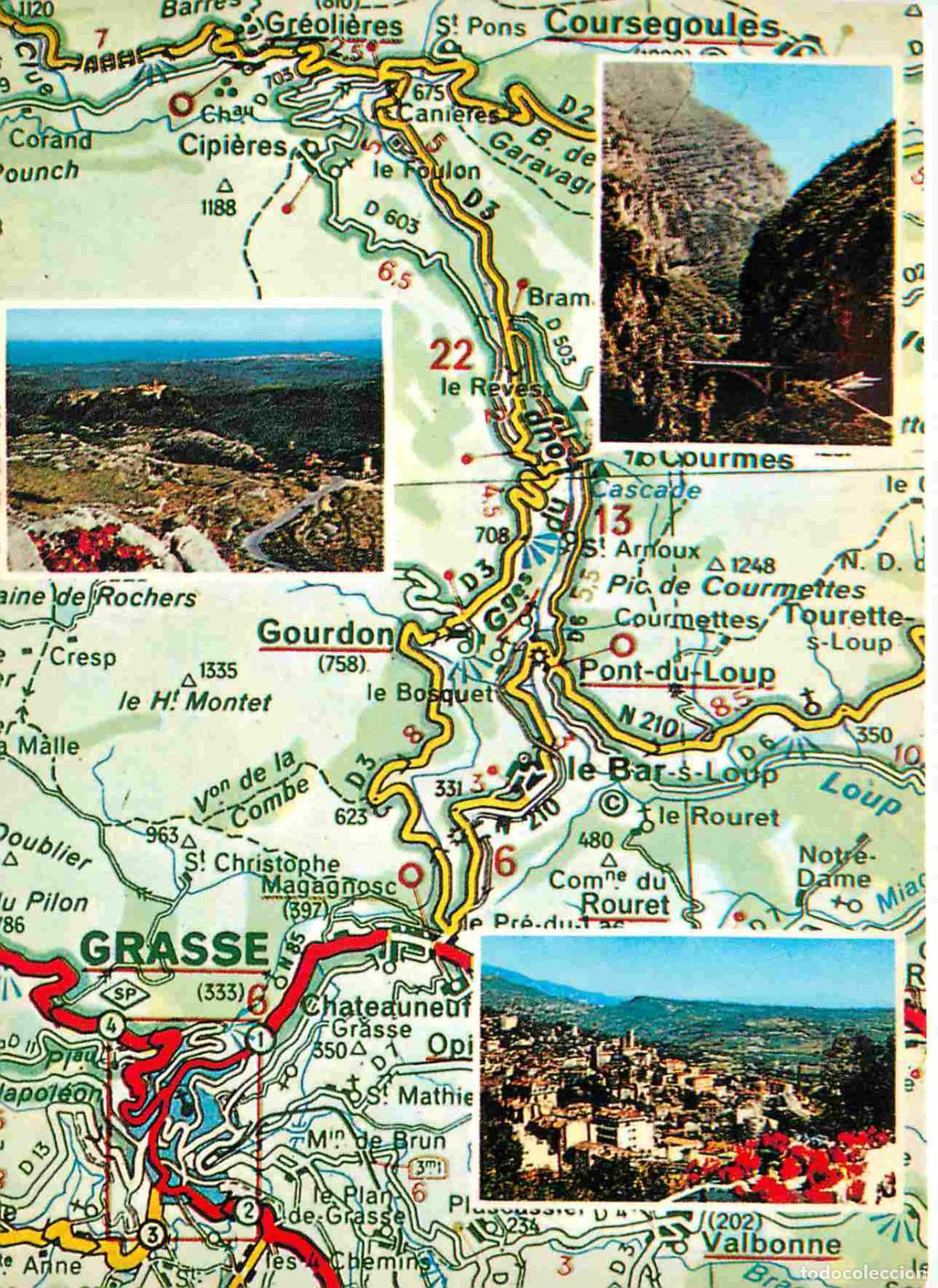 Cartes Postales: Francia - 06 - Cote d'Azur - Multivues - Carte g&eacute;ographique Michelin - CPM - Voir Scans Recto-Verso