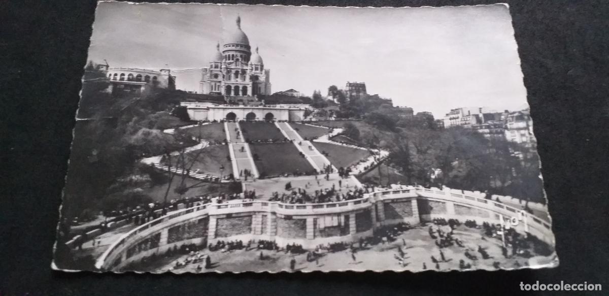 Postales: FRANCIA-V51-140X90mm.-PARIS-BASILICA SAGRADO CORAZON-ESCRITA