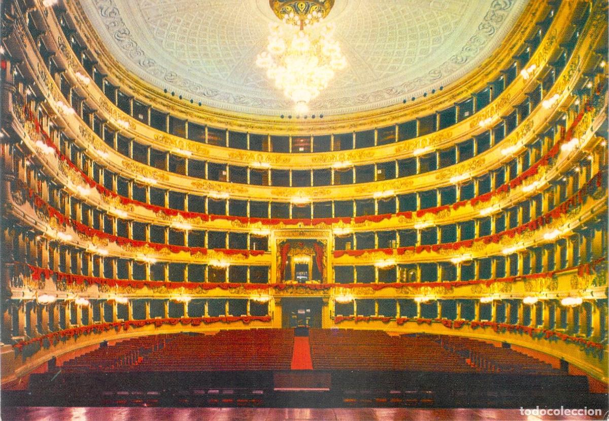 Cartoline: Postal Milano Teatro alla Scala Interior Palcos Lujosos &Oacute;pera Italia