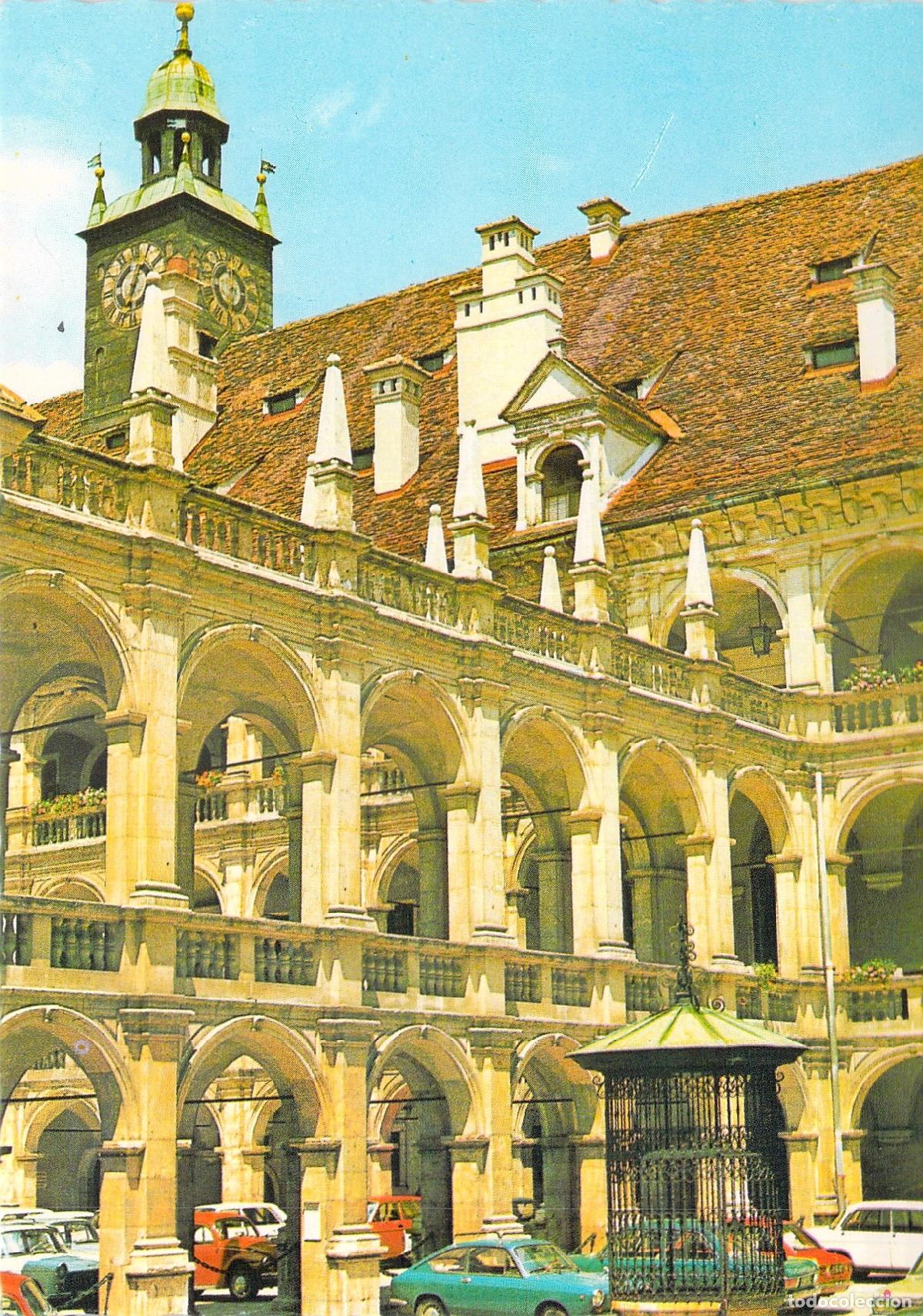 Postais: Postal Landhaushof, Patio del Parlamento de Graz, Estiria, Austria