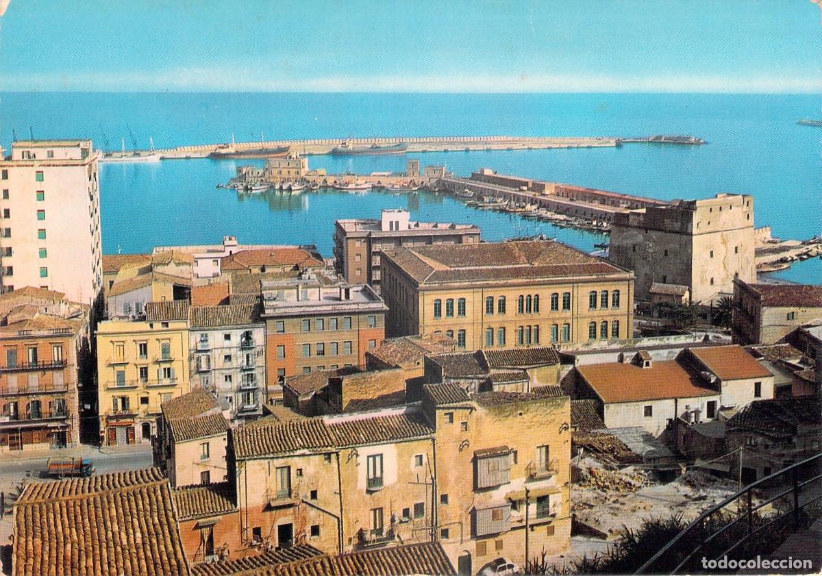 Postales: Postal de Porto Empedocle, Sicilia, Italia - Vista Panor&aacute;mica del Puerto