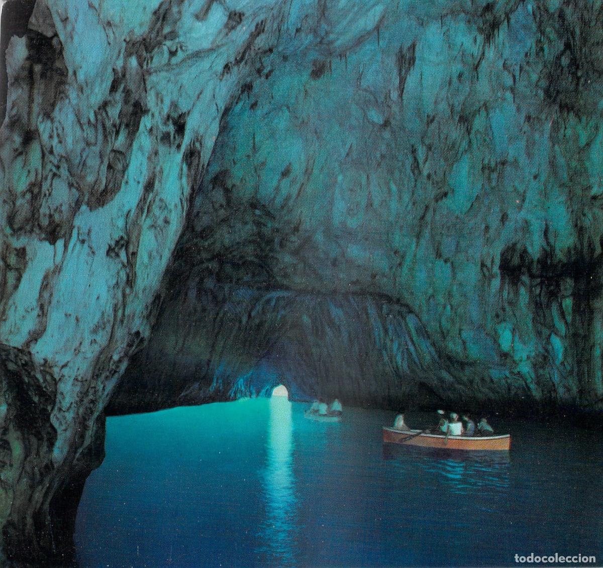Postkarten: Postal Capri Espectacular Grotta Azzurra, Italia. Cueva Azul, Barcas.