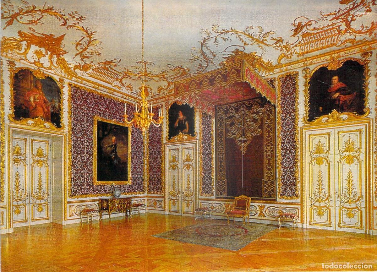 Postkarten: Postal Residenz M&uuml;nchen, Sala de Audiencia Interior, Lujo y Rococ&oacute;