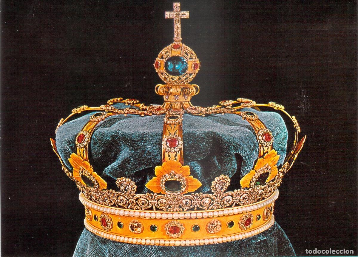 Postkarten: Postal Corona Real B&aacute;vara (Bayerische K&ouml;nigskrone) Residencia M&uacute;nich