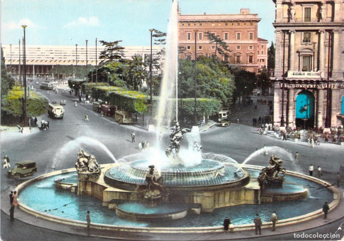 Postcards: Postal Roma Piazza Esedra Fontana Naiadi Italia Vista Urbana Color