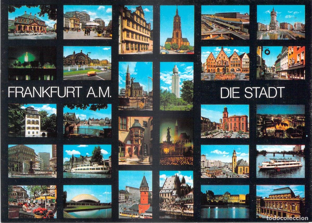 Postkarten: Postal Frankfurt am Main, Alemania - 20 Vistas Panor&aacute;micas de la Ciudad y Arquitectura