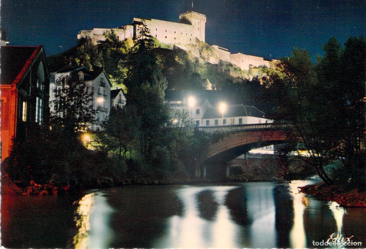 Postais: Postal Lourdes. Vista Nocturna del Castillo Fortificado. &rdquo;Sonido y Luz&rdquo;