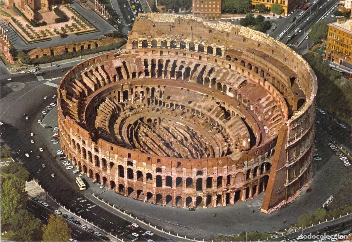 Postales: Postal Coliseo Romano en Roma, Italia &ndash; Vista A&eacute;rea del Anfiteatro Flavio
