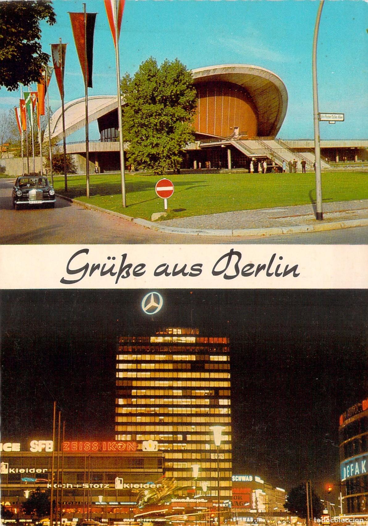 Postales: Postal Berl&iacute;n Dividida: Kongresshalle y Europa Center, Alemania Occidental