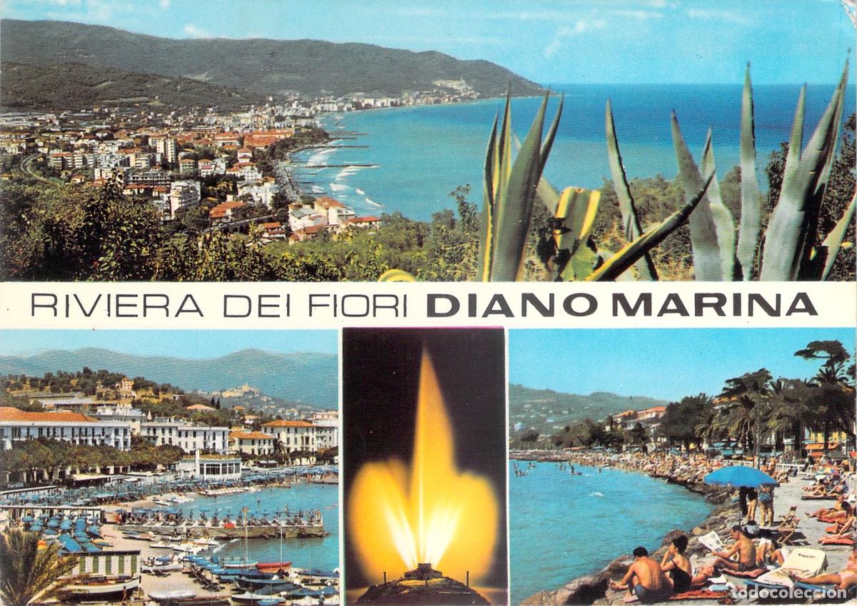 Postales: Postal Diano Marina Riviera dei Fiori Italia Playa y Panorama Costero