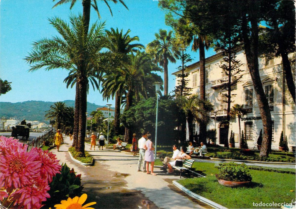 Postais: Postal Diano Marina Jardines Giardini Riviera Ligure Paseo de Palmeras Italia