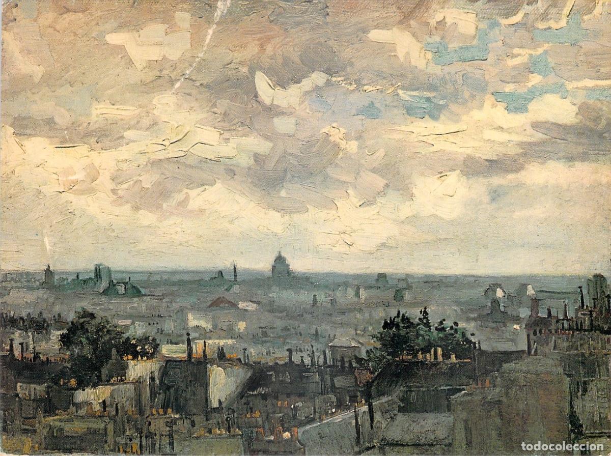 Cartes Postales: Postal Van Gogh - Vista de Par&iacute;s (1886) - Arte Postimpresionista Holand&eacute;s