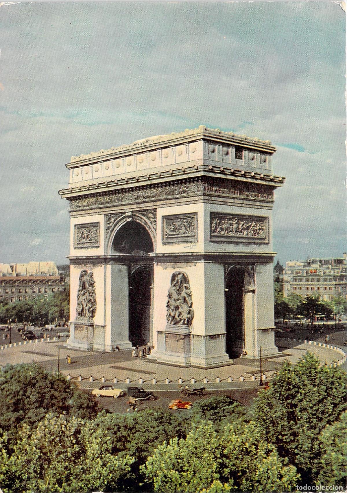 Postkarten: Postal Par&iacute;s Arco del Triunfo de l'&Eacute;toile, Monumento Hist&oacute;rico, Francia
