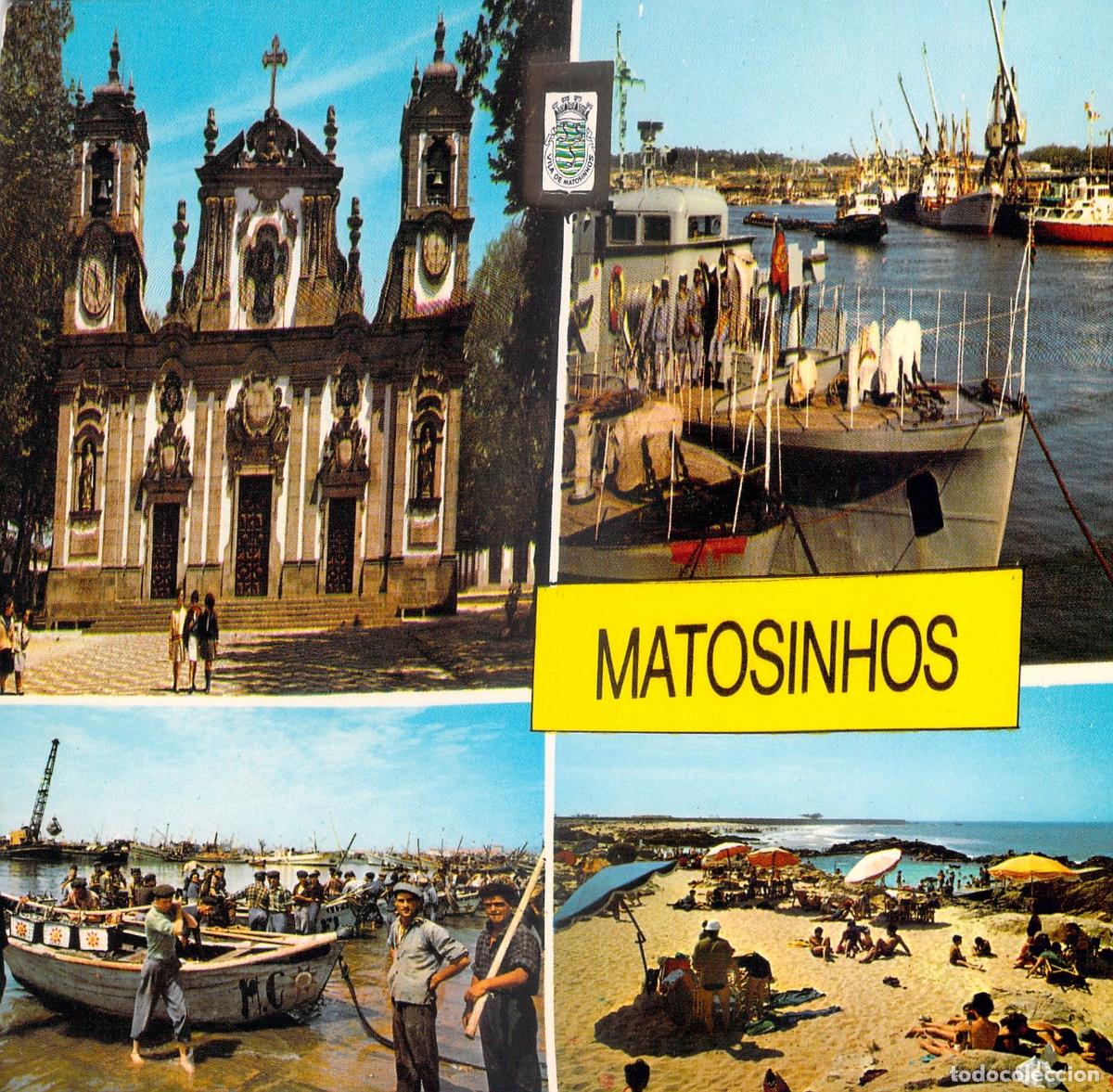 Cartes Postales: Postal Matosinhos Portugal, Iglesia Bom Jesus, Puerto y Pesca (M&uacute;ltiples Vistas)