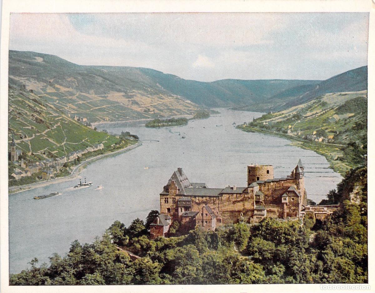 Postkarten: Postal Castillo Stahleck Bacharach, R&iacute;o Rin Alemania, Vista panor&aacute;mica