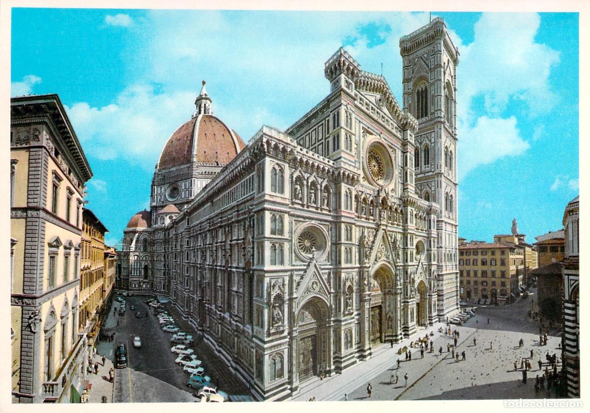 Cartoline: Postal Florencia - Catedral y Campanile de Giotto - Arquitectura Italiana