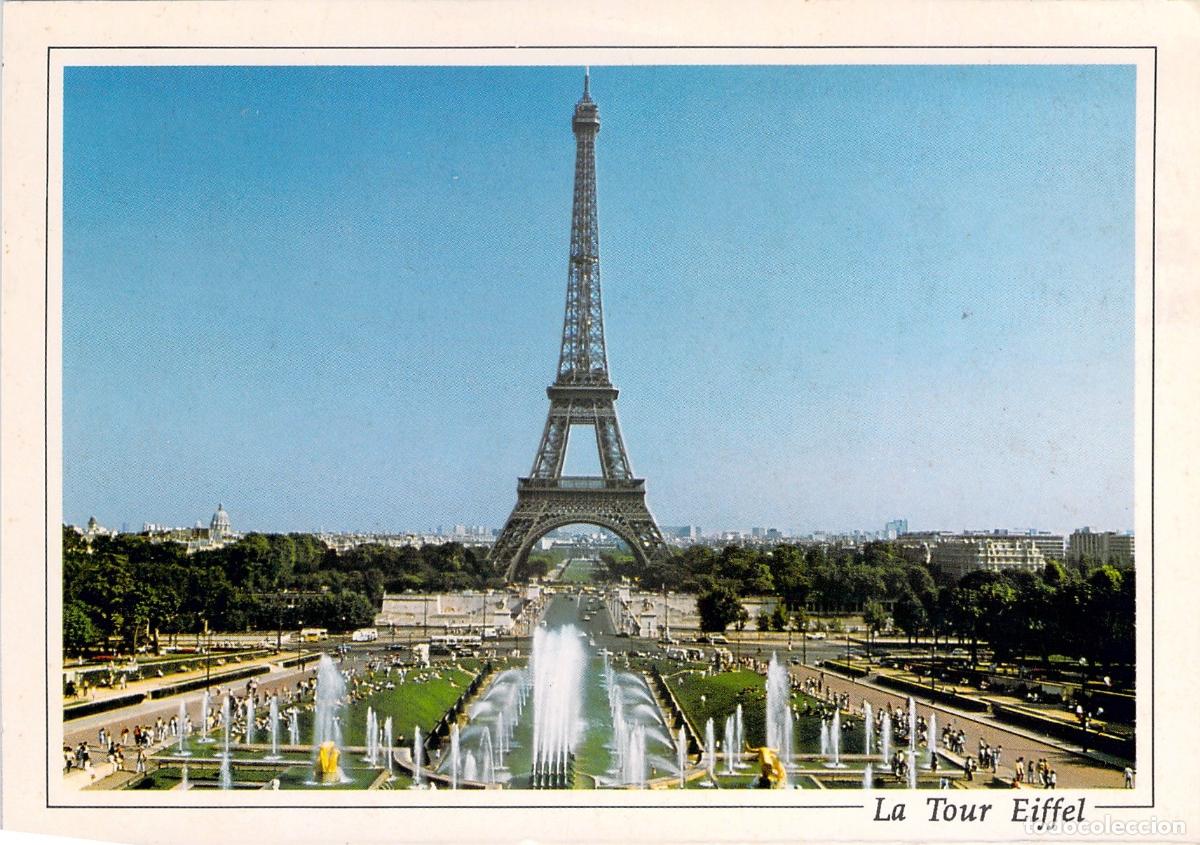 Postcards: Postal Torre Eiffel y Fuentes del Trocad&eacute;ro, Par&iacute;s, Vista Panor&aacute;mica