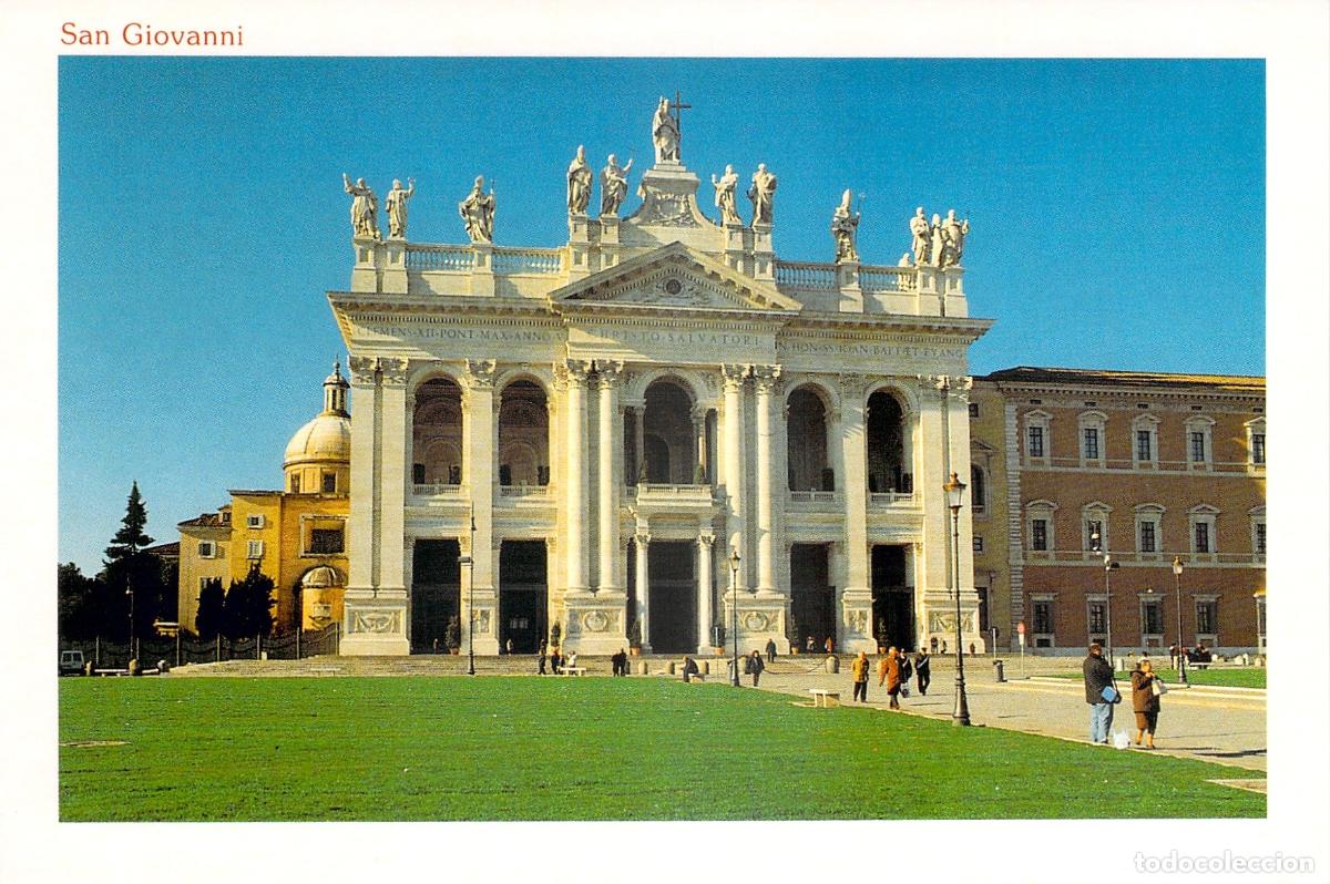 Cartes Postales: Postal Roma: Fachada de la Bas&iacute;lica de San Juan de Letr&aacute;n, Italia