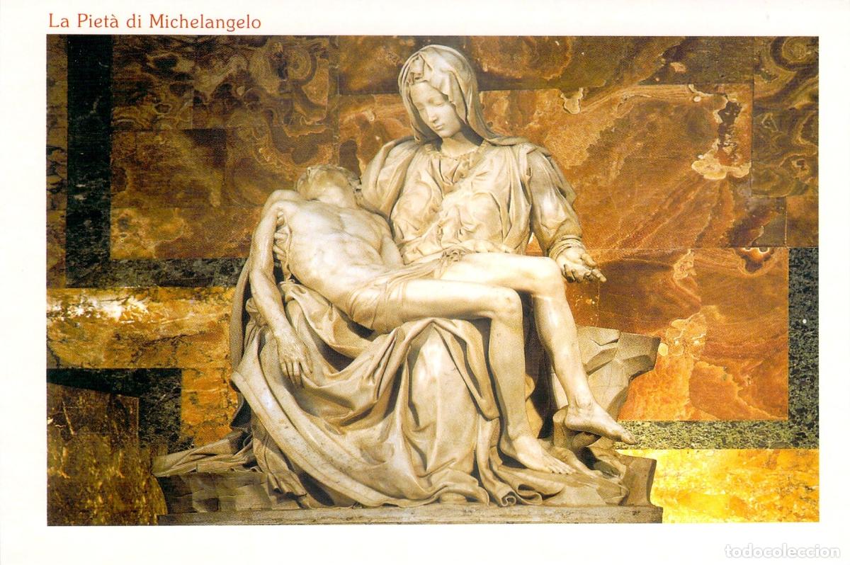 Postales: Postal Roma: La Piedad de Miguel &Aacute;ngel, Escultura, Bas&iacute;lica San Pedro