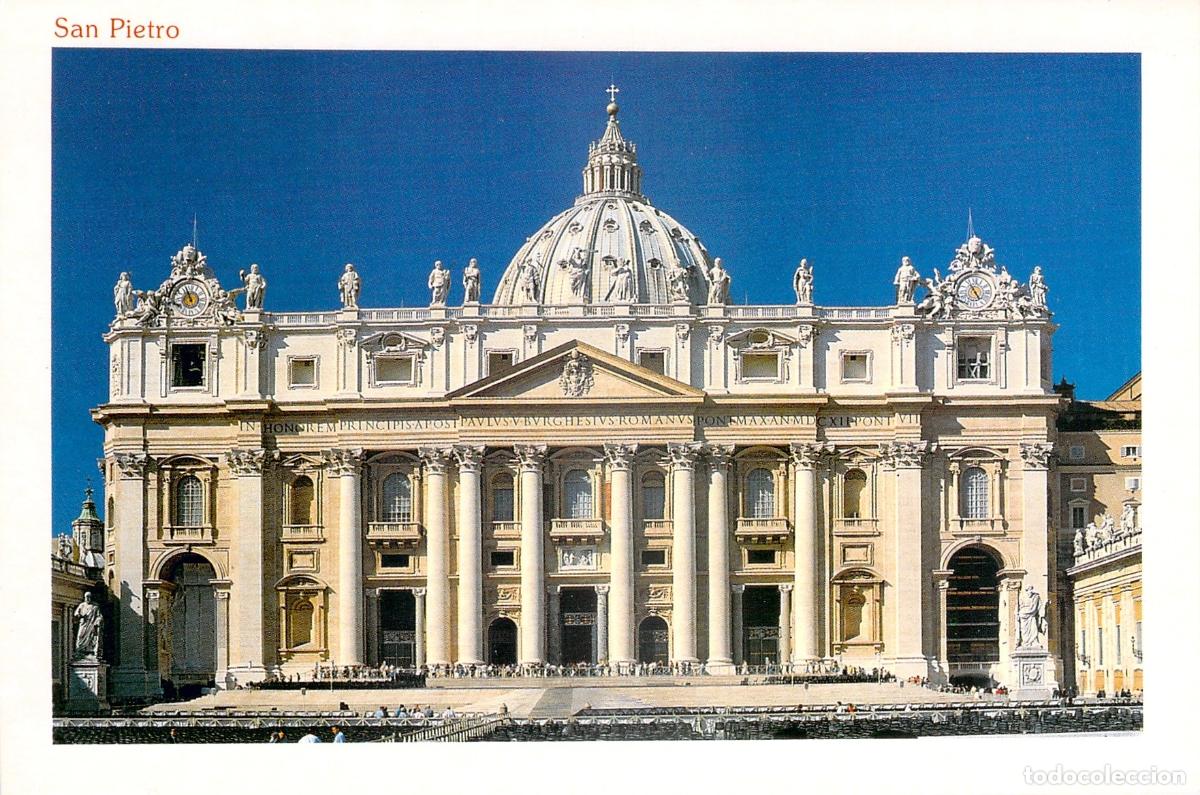 Postcards: Postal Roma Italia &ndash; Bas&iacute;lica de San Pedro &ndash; Arquitectura Religiosa