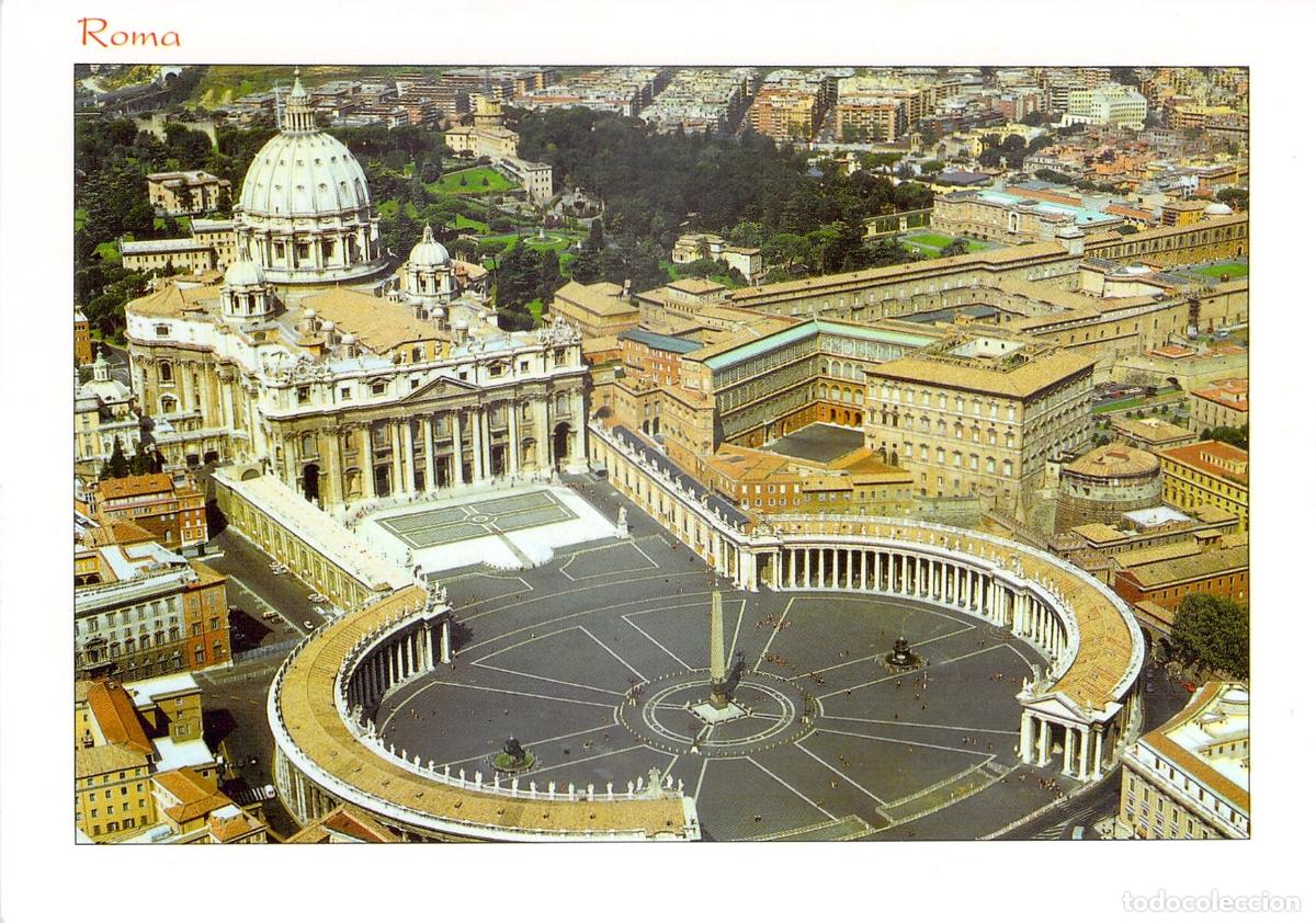 Cartes Postales: Postal Roma Vista A&eacute;rea Piazza San Pietro Bas&iacute;lica Italia Vaticano