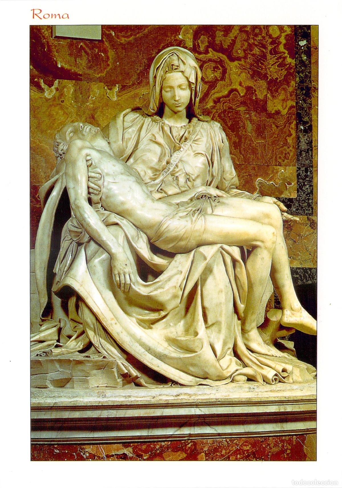Cartes Postales: Postal Roma Italia - La Piet&agrave; de Miguel &Aacute;ngel - Bas&iacute;lica de San Pedro