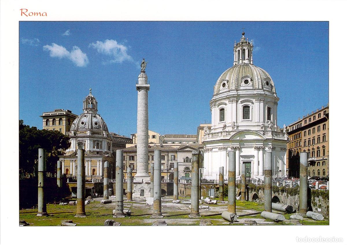 Cartes Postales: Postal ROMA: Foro Traiano y Columna de Trajano, Arqueolog&iacute;a Hist&oacute;rica