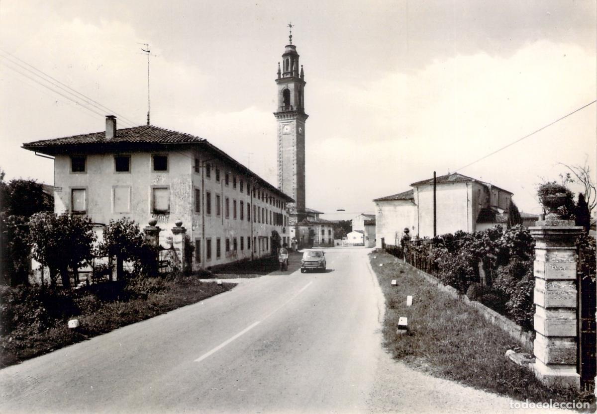 Cartes Postales: Postal Rodeano Basso Udine, Via Nazionale y Campanile, Vera Fotograf&iacute;a